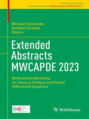 cover image of Extended Abstracts MWCAPDE 2023